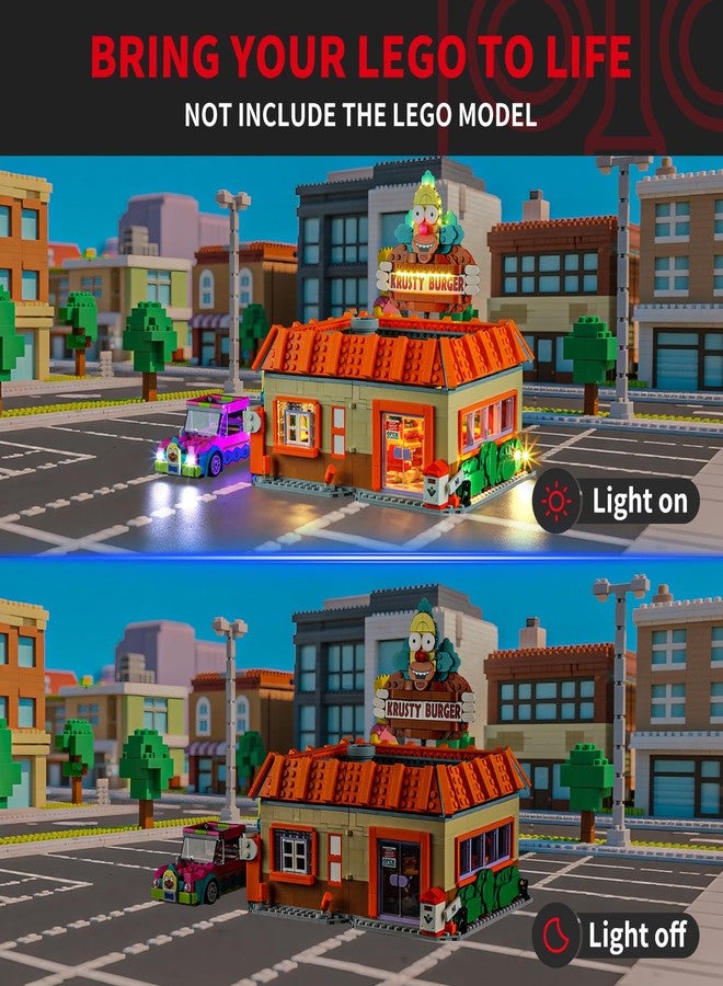 BRIKSMAX 2.0 Light Kit for Lego The Simpsons Krusty Burger - Innovative Led Lighting Compatible with Lego Icons 10352 - Image 2