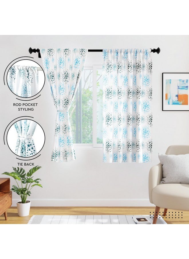 Encasa XO Window Curtain 5 ft Set of 2, Polyester Printed with Rod Pocket, Tie Back, Light-Filtering, Semi Sheer/Transparent Curtains- Kitchen, Bedroom, Living Room (140x152 cm), Blowball - pzsku/ZCA87E6AC5302484003F7Z/45/_/1738305817/a1fe65be-cb64-483f-af05-472ecb3c7fe8