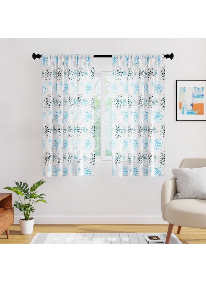 Encasa XO Window Curtain 5 ft Set of 2, Polyester Printed with Rod Pocket, Tie Back, Light-Filtering, Semi Sheer/Transparent Curtains- Kitchen, Bedroom, Living Room (140x152 cm), Blowball - pzsku/ZCA87E6AC5302484003F7Z/45/_/1738305830/616062d9-82ba-4553-892b-fb6181abfb26