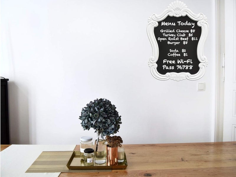 Creative Picture Frames 16" x 20.5" Venice Shabby Chic Vintage White Distressed Wall Mounted Chalkboard Sign - Image 4