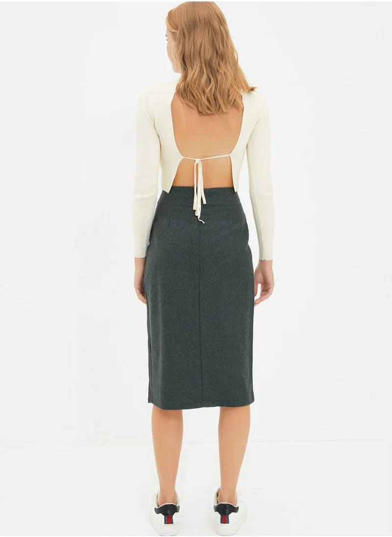 trendyol Knitted Midi Skirt