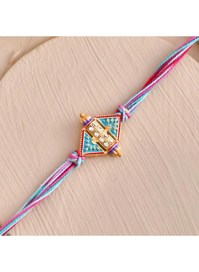 VOYLLA Colourful Threads Embellished Mens Rakhi