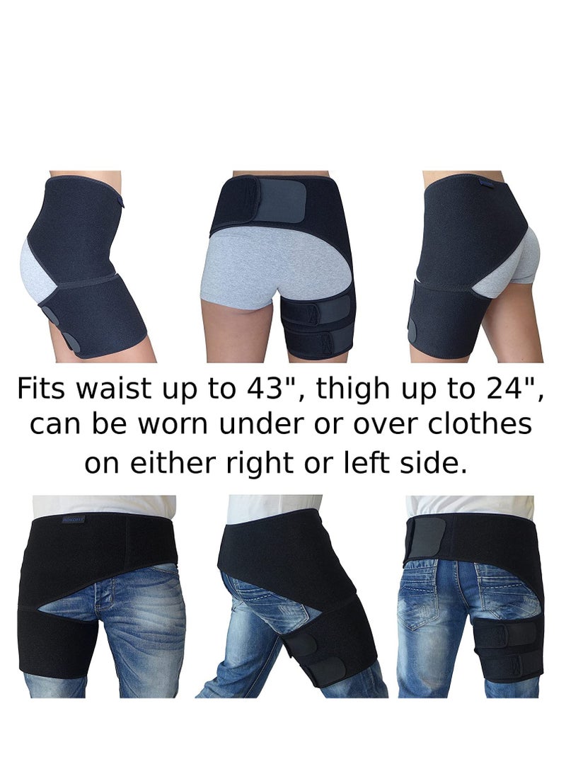 SYOSI - Hip Brace, Sciatica Pain Relief Brace, Thigh Supports, Thigh Hamstring Compression Support Wrap for Sciatica Pain Relief, SI Joint for Labral Tear, Arthritis, Bursitis, Sciatic Nerve pain - Image 1