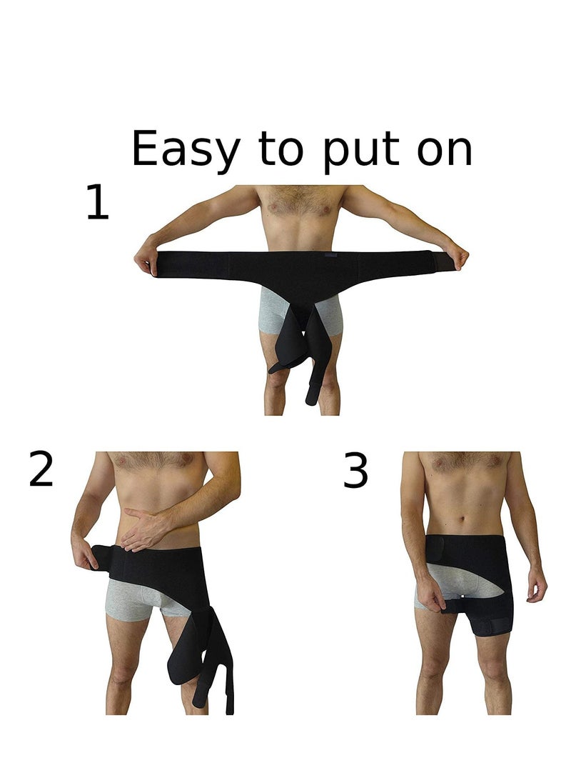 SYOSI - Hip Brace, Sciatica Pain Relief Brace, Thigh Supports, Thigh Hamstring Compression Support Wrap for Sciatica Pain Relief, SI Joint for Labral Tear, Arthritis, Bursitis, Sciatic Nerve pain - Image 1