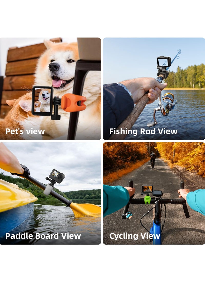SYOSI - 360 Camera Strap Mount, Universal Camera Band for Bike, Motorcycle, Ski Pole, Compatible with GoPro Max, Hero 12/11/10/9, Insta360, DJI Action and Osmo Pocket, Essential Accessories for Action Cameras - Image 1
