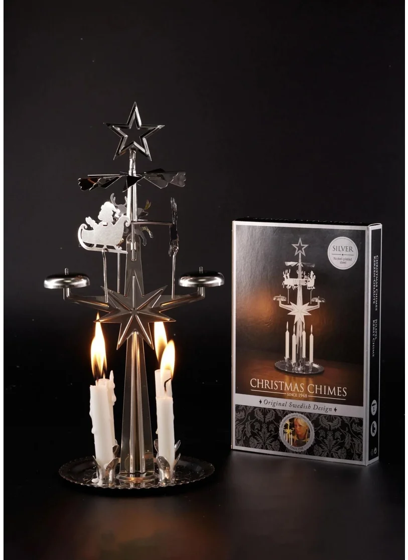 The Mia Star Metal Candle Holder Silver