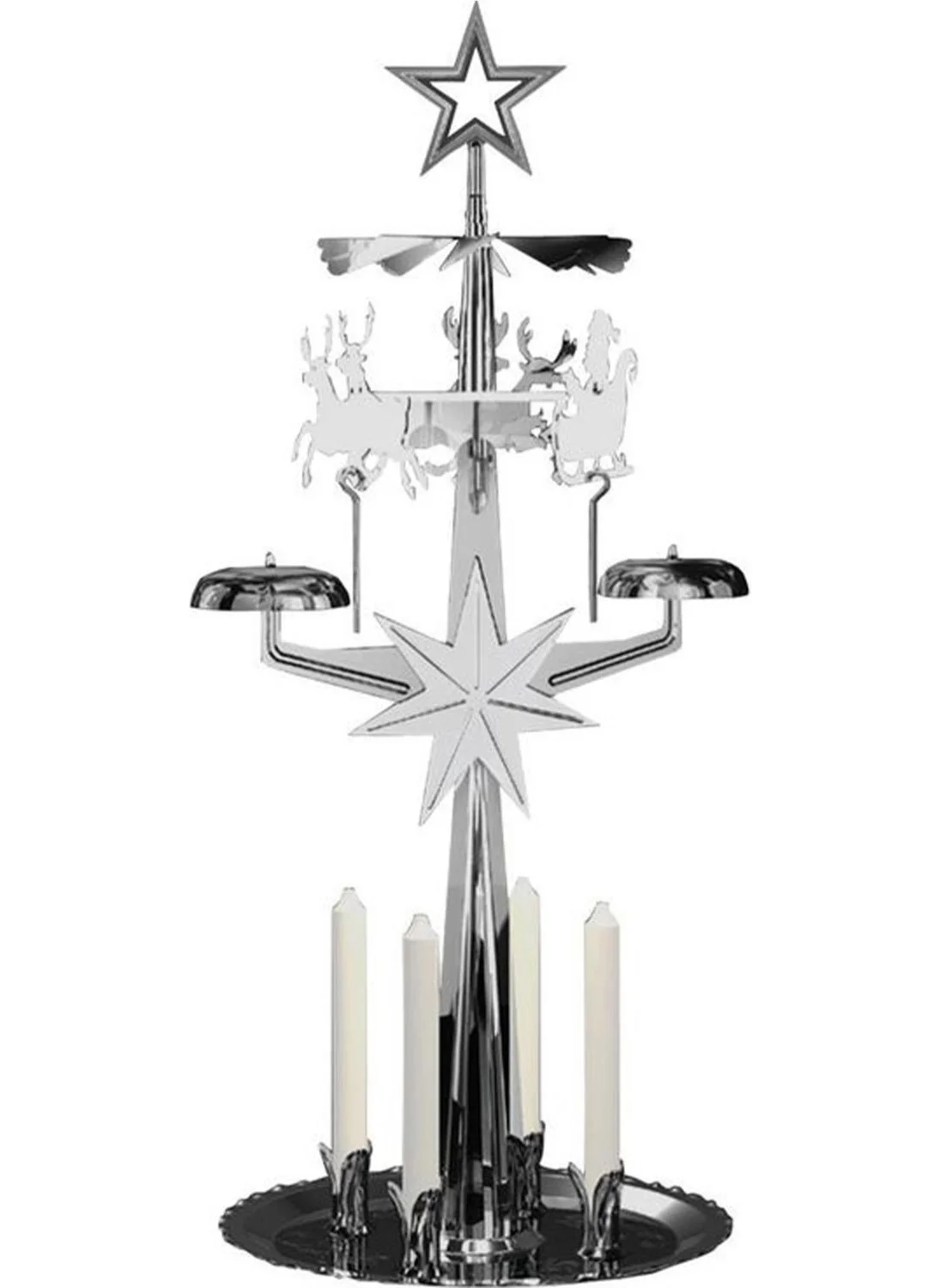 The Mia Star Metal Candle Holder Silver