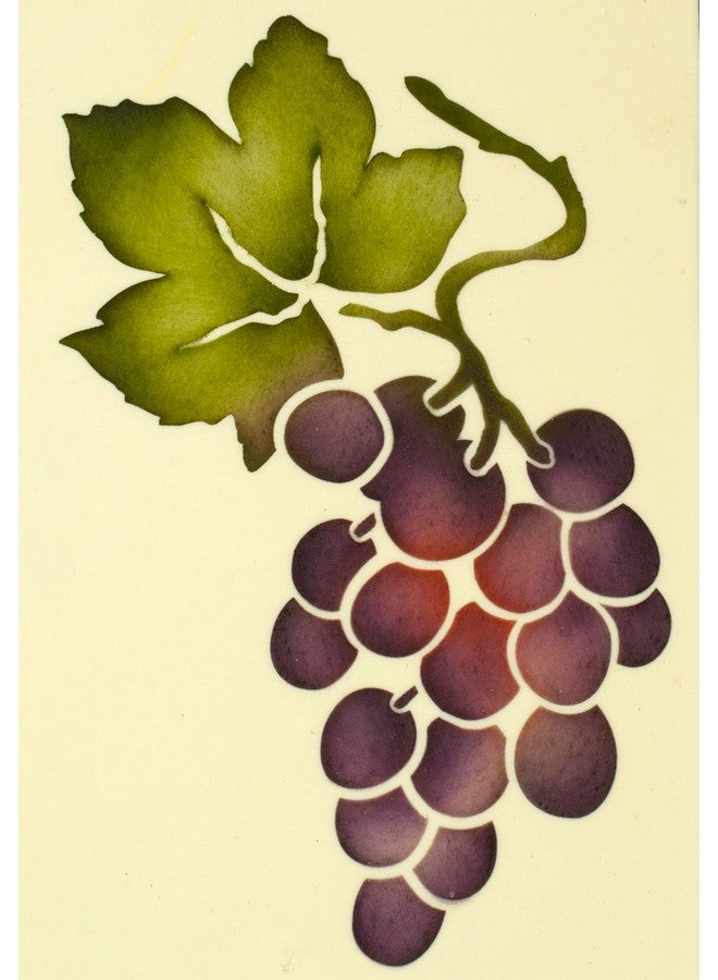 Designer Stencils C070 Single Grape Cake Stencil, Beige/semi-transparent - Image 2