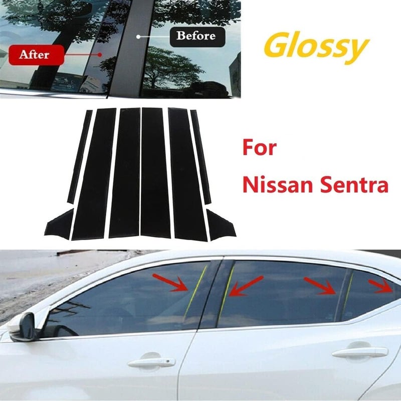 DEMULAX 8PCS Polished Pillar Posts for Nissan Sentra - Image 2