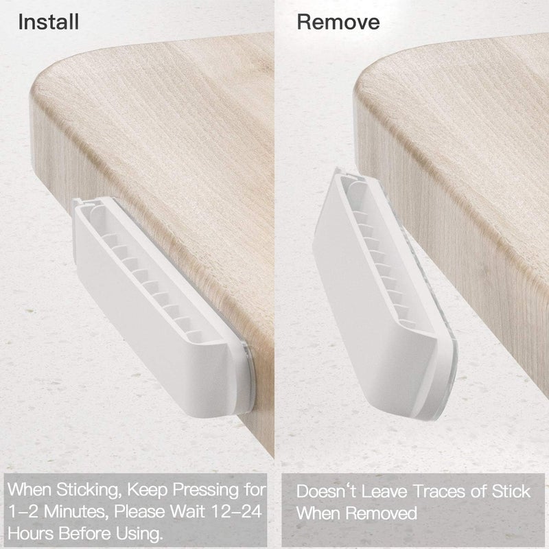 Pzoz Cable Clips, 3 Pack Cord Organizer Charger Cable Management for Organizing Home Office Desk Phone Car Cable Wire, Self Adhesive Cord Holders (White) - Image 5