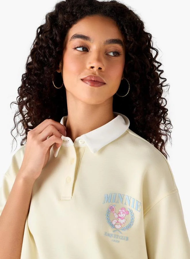 اس بي كاركترز Polo T-shirt with Minnie Mouse Print