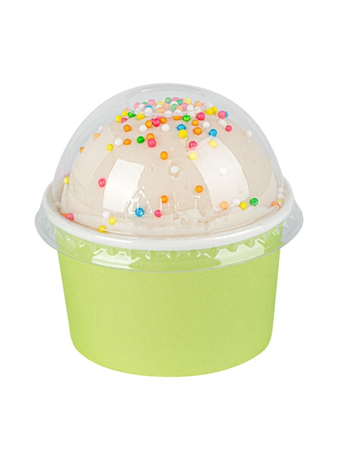 Restaurantware LIDS ONLY: Dome-Shaped Lids, 200 Transparent Plastic Lids For 3 Ounce Coppetta To Go Cups - Cups Sold Separately, Disposable, Clear Plastic Dessert Cups Lids, For Dessert Takeaways - Image 2