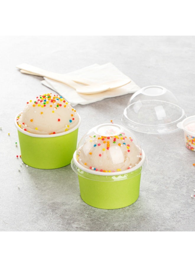 Restaurantware LIDS ONLY: Dome-Shaped Lids, 200 Transparent Plastic Lids For 3 Ounce Coppetta To Go Cups - Cups Sold Separately, Disposable, Clear Plastic Dessert Cups Lids, For Dessert Takeaways - Image 3