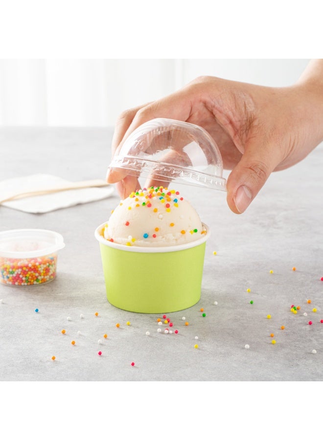 Restaurantware LIDS ONLY: Dome-Shaped Lids, 200 Transparent Plastic Lids For 3 Ounce Coppetta To Go Cups - Cups Sold Separately, Disposable, Clear Plastic Dessert Cups Lids, For Dessert Takeaways - Image 5