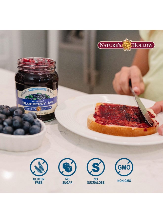 Nature's Hollow Nature's Hollow Blueberry Jam: Sugar Free Jam and Preserves, Low Cal, Non GMO, Keto Jam, Vegan, Gluten Free, and Diabetic Friendly - Sugar Free Jelly - 10oz  - Image 4