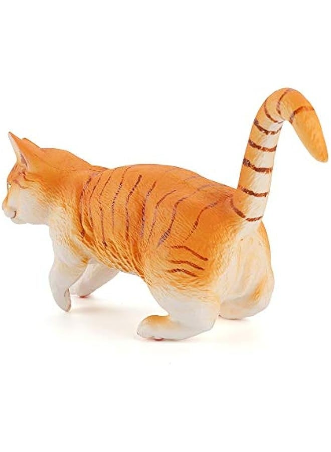 Orange Cat Animal Figure Toy for Family Party Supplies and Desktop Decoration for Kids 5-8 Years Old  - Image 3