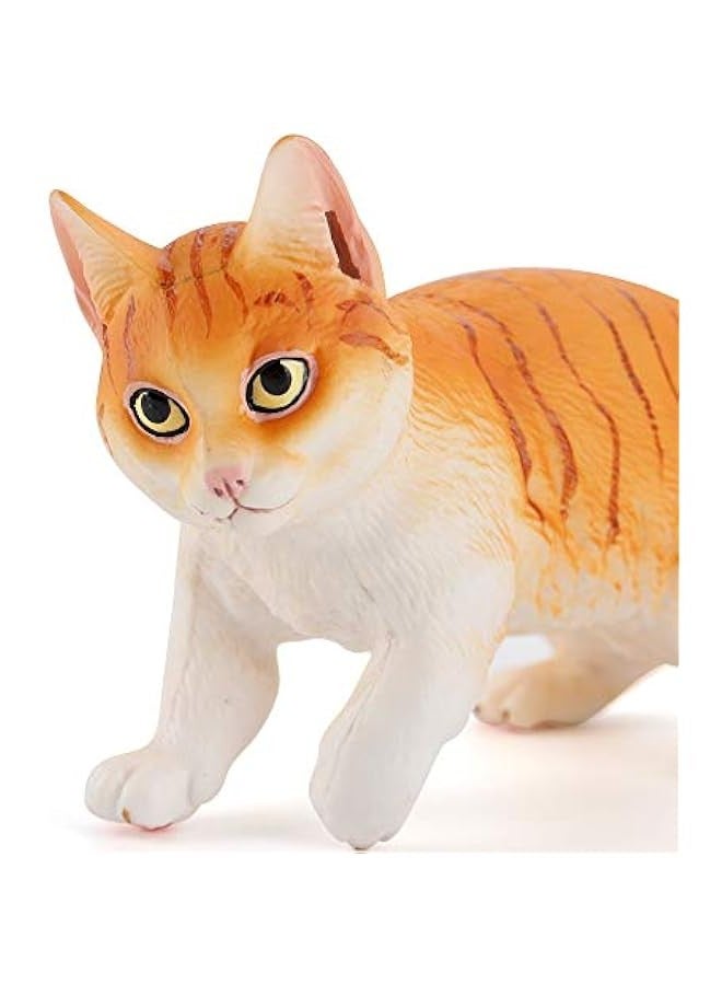 Orange Cat Animal Figure Toy for Family Party Supplies and Desktop Decoration for Kids 5-8 Years Old  - Image 4