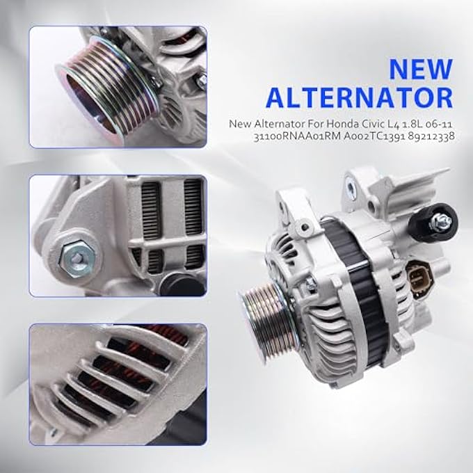 OXCANO 11176N Alternator Compatible with Honda Civic 2006 2007 2008 2009 2010 2011 Replacement for 31100RNAA01 - Image 3