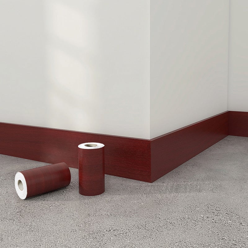 Wood Grain Waist Line Skirting Line Self-Adhesive Sticker Corner Line Door Frame Decorative Strip 10 Meters Refurbished Waterproof Moisture-Proof Sticker - Image 1