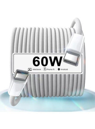 C Cable 6.6ft 60W USB C Fast Charging Cable Compatible with 140W 100W 60W USB C to USB C Cable Nylon Braid Type C Charging Cable Fits iPhone 15 Pro Max Plus MacBook Pro Air iPad Pro Samsung - pzsku/ZCA8877C8215EF1FC4877Z/45/_/1730788014/7f79a3f6-d879-4091-98e2-d4b4b0865e72
