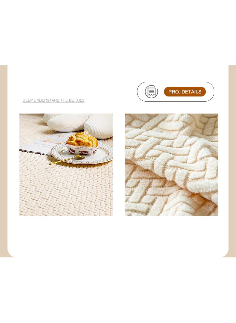 Y&D Stretch Chair Sofa Slipcover Non Slip Soft Couch Sofa Cover, Washable Furniture Protector with Non Slip Foam and Elastic Bottom for Kids, Pets Single seat-oneBeige - Image 5