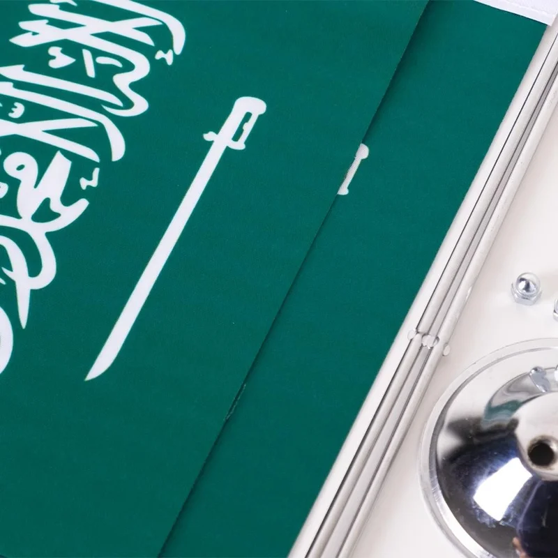 زد سي بايراك Zc Flag Saudi Arabia 2 Piece Table Flag Satin Fabric Digital Printing 15x22,5 cm