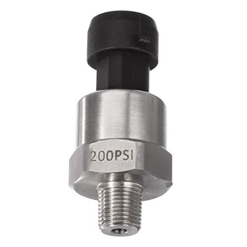 AUTEX 200 Psi Pressure Transducer Sender Sensor with Connector Harness 1/8”-27 NPT Thread Stainless Steel Fuel Pressure Sensors Compatible with Oil Fuel Air Water Diesel Gas - Image 2