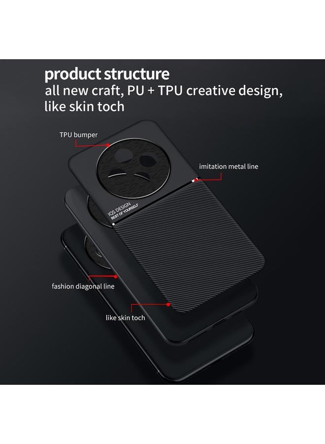 S-TOP Case For OPPO Reno12 F 5G Classic Tilt Strip Grain Magnetic PC Hybrid TPU Phone Case - Image 4