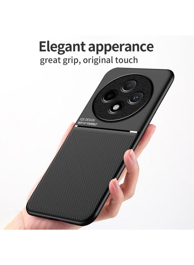 S-TOP Case For OPPO Reno12 F 5G Classic Tilt Strip Grain Magnetic PC Hybrid TPU Phone Case - Image 2