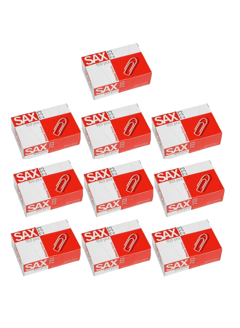 Sax 1000-Piece Paper Clips 30mm Size  - Image 1