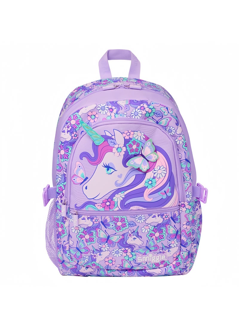 Smiggle Smiggle Girls Cartoon Print Student Schoolbag Primary and Secondary School Children's Backpack Outdoor Leisure Bag Backpack 42*30CM 