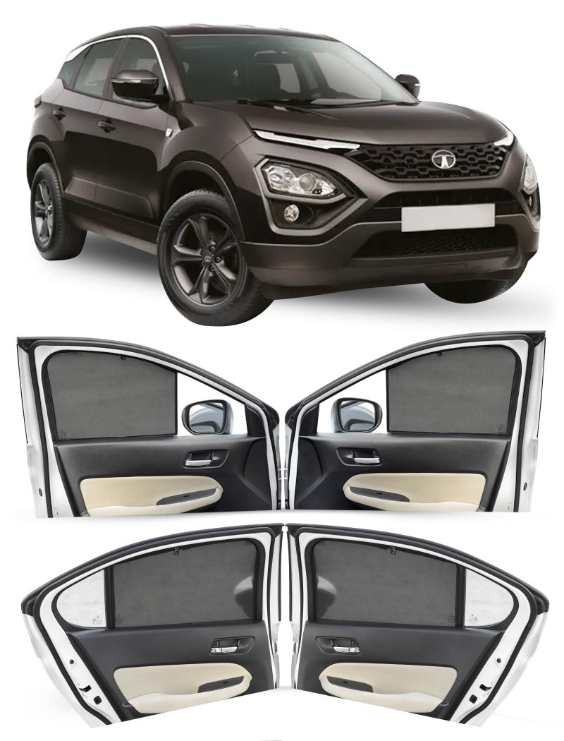 Autofact Car Sunshades for Tata Harrier, UV Protection, Useful Car Accessories, Custom fit Sun Shades for Side Windows, Set of 6 - Image 1