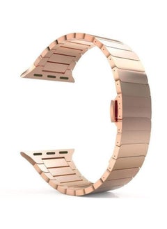 Stainless steel Metal band for apple watch replacement Link Bracelet strap 42MM/44MM/49MM ROSEGOLD