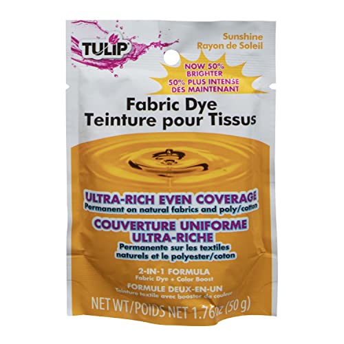 Tulip Permanent Fabric Dye Powder, Hot Dye Method for Vibrancy, Long-Lasting Color, Sunshine Yellow - Image 1