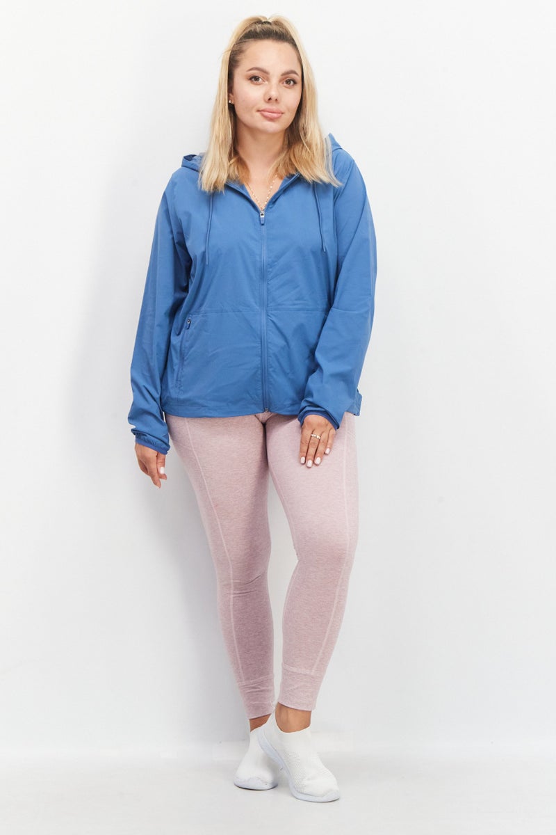 Hurley Women Sportswear Fit Training Jacket, Blue - Image 4