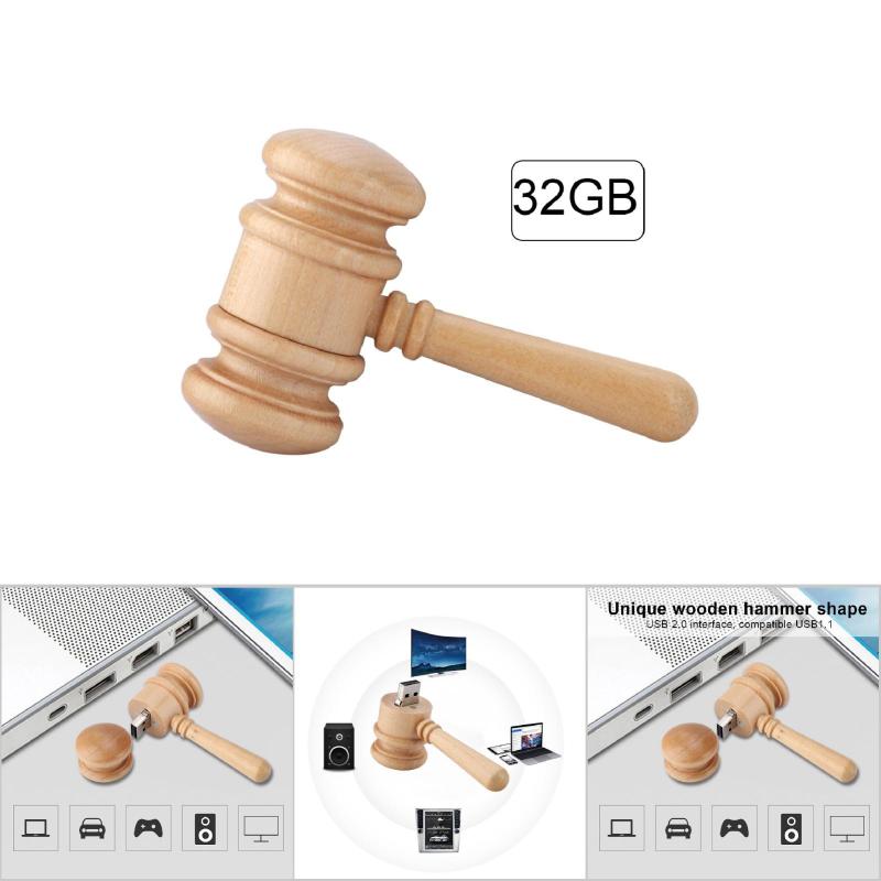 محرك أقراص فلاش USB 2.0 بالطرش الخشبي - متوافق مع USB 1.1 ومقاوم للاهتزاز، قرص ذاكرة بأشكال فريدة لتخزين البيانات المخصصة وللمحبين الحرفيين التقليديين - Image 3