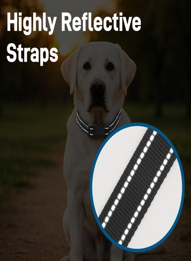 Bozenu Dog Collar for Small Medium Dogs with Buckle, Breathable Adjustable Nylon Reflective Dog Collars, Black/Small - Image 5