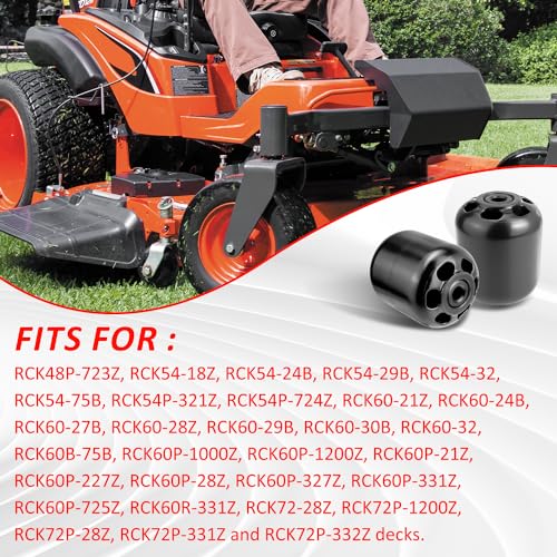 HASME 1/2" x 3" x 4" Deck Roller Anti Scalp Wheel Replacements for KUBOTA Replaces for K5763-46250 K5763-46251 K5763-46253 Fits for RCK48P-723Z RCK54-18Z RCK54-24B RCK54-29B RCK54-32 - Image 2