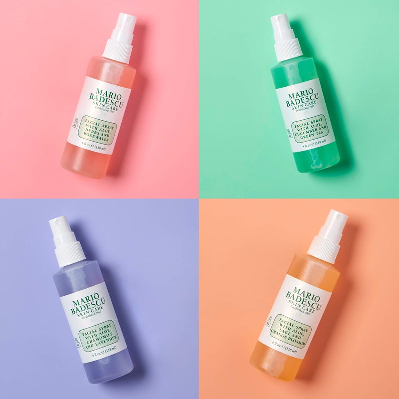Mario Badescu Facial Spray Collection with Rose Water, Cucumber, Lavender and Orange Blossom, Multi-Purpose Cooling and Hydrating Face Mist for All Skin Types, Dewy Finish, 4 Fl Oz (Pack of 4) - Image 3