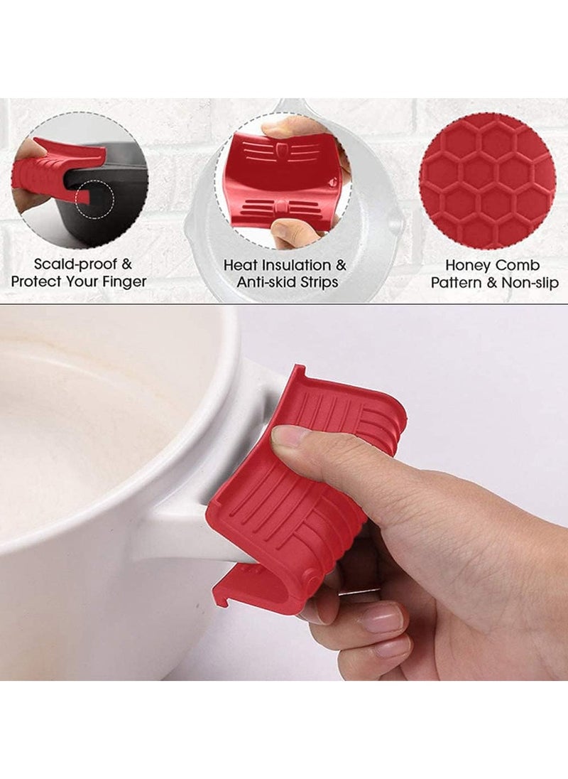 Oasisgalore Silicone Hot Handle Holders Cover, 4 Pack for Metal ​Frying Pans Aluminum Cookware Handles  - Image 5