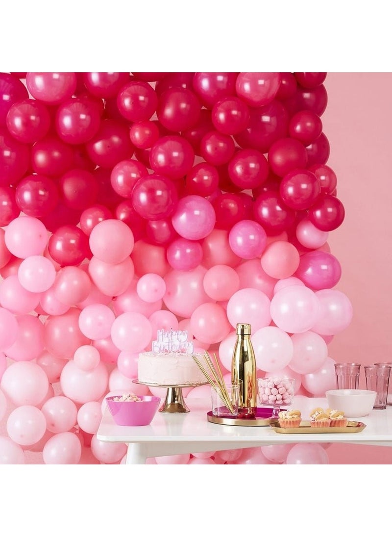 Ginger Ray Balloon Wall Kit Pink Ombre Latex DIY 210-Pack 2x2m - Image 2