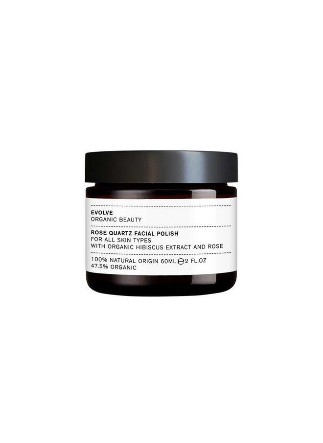 Evolve Organic Beauty Natural Rose Quartz Facial Polish | Smallbatch Vegan Clean Beauty (2 Oz | 60 Ml)  - Image 1