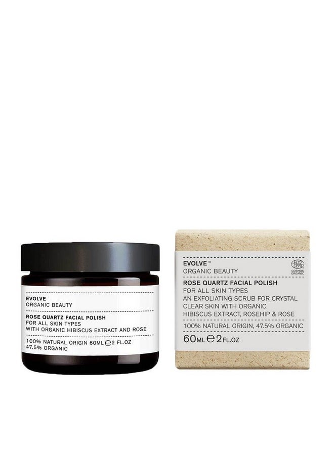 Evolve Organic Beauty Natural Rose Quartz Facial Polish | Smallbatch Vegan Clean Beauty (2 Oz | 60 Ml)  - Image 4