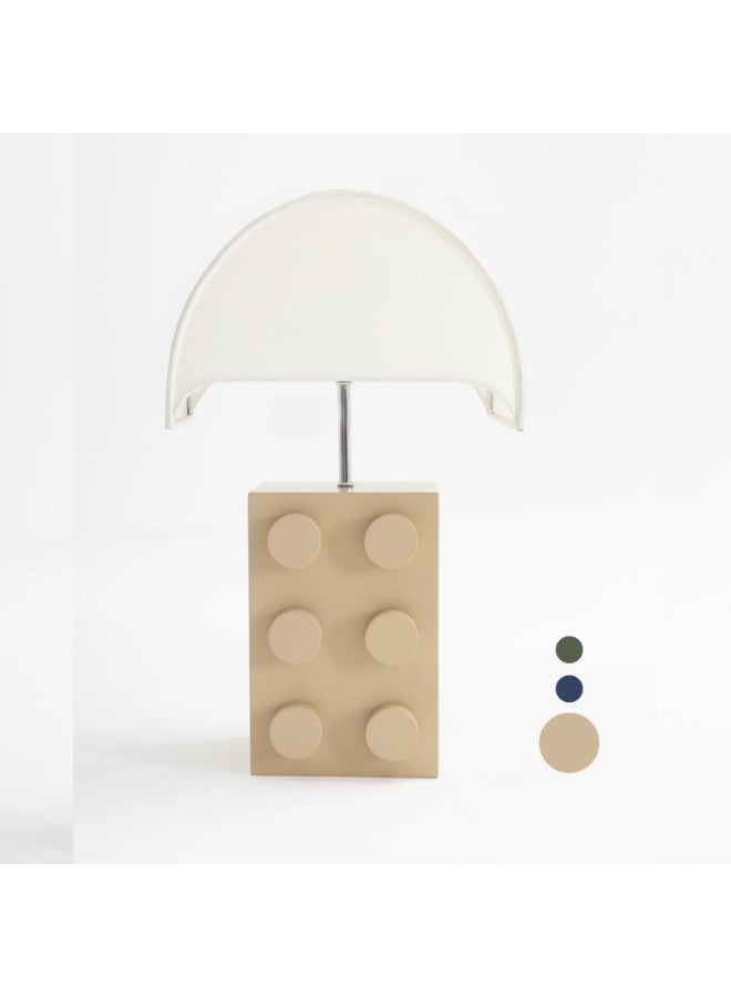 LeBLOQ Luminara Table Lamp – Elegant Wooden Base with Viscose Shade and Customizable Design - Image 1
