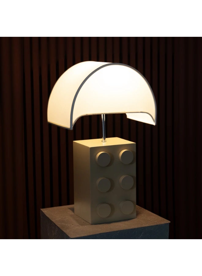 LeBLOQ Luminara Table Lamp – Elegant Wooden Base with Viscose Shade and Customizable Design - Image 2