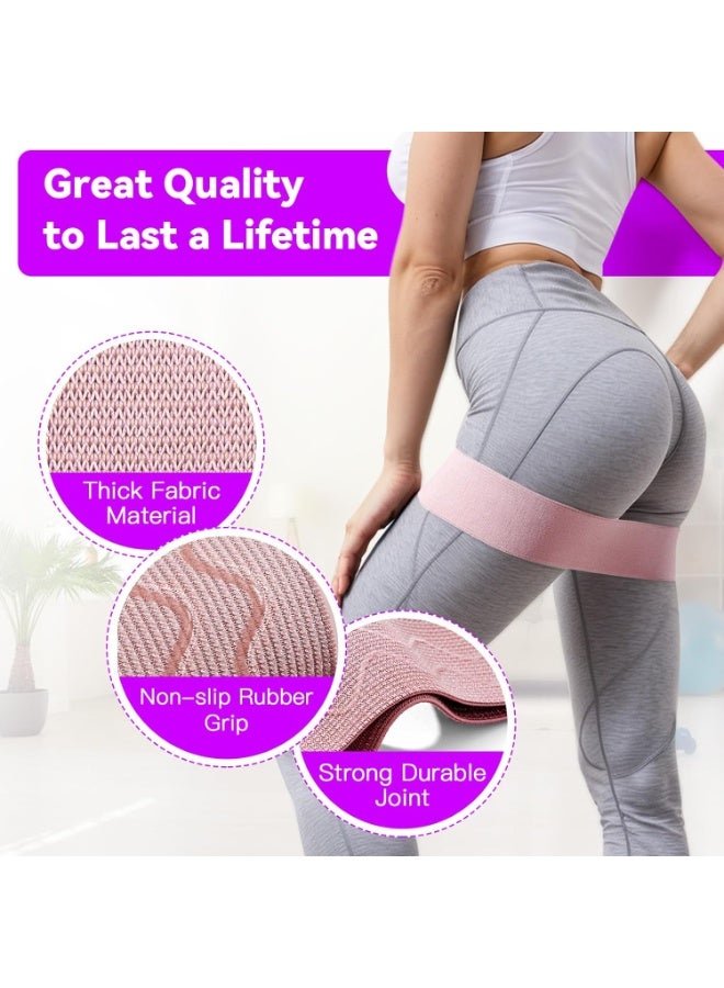 Cuken 3 Pcs Resistance Loop Bands, Exercise Bands for Home Gym Workout, Non Slip Stretching Bands with Fabric Tear-Resistant Material, Sport Elastic Band for Men and Women for Legs and Glutes Training - Image 4