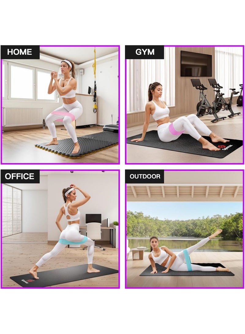 Cuken 3 Pcs Resistance Loop Bands, Exercise Bands for Home Gym Workout, Non Slip Stretching Bands with Fabric Tear-Resistant Material, Sport Elastic Band for Men and Women for Legs and Glutes Training - Image 5