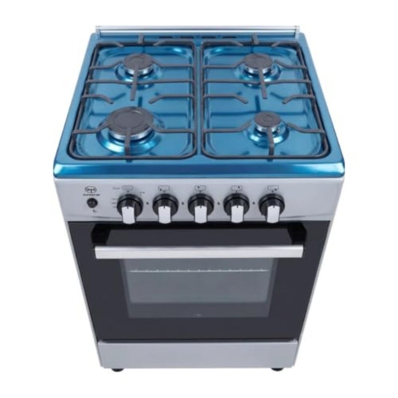 General gas oven for kitchen use, stainless steel body in BM5555 color, featuring 4 safety burners with self-ignition - Image 5