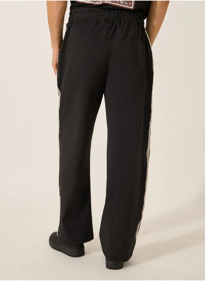 Styli Mid Rise Relaxed Fit Joggers with Drawstring