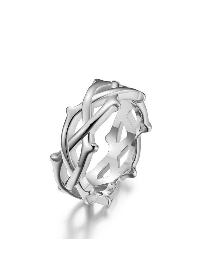 European And American Bramble Vine Titanium Steel Branch Ring Personalized Trendy Goods New Arrival Rattan Ring elry 28